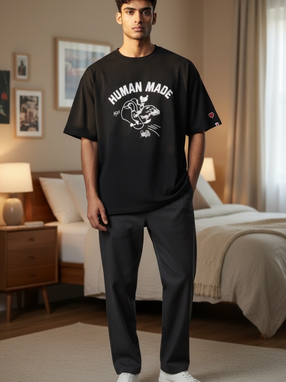 Human Made Black Short-Sleeve Logo Tee